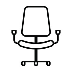 office chair icon, home interior vector