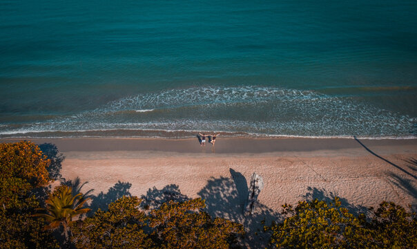 playa del rinc&oacute;n del mar san Onofre desde los aires