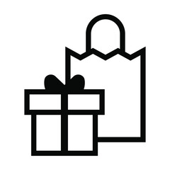 shopping gift icon vector