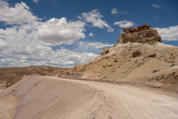 Fototapeta na wymiar Dirt Road Through Desert in Utah