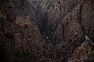 Distant Gunnison River in Canyon from Overlook
