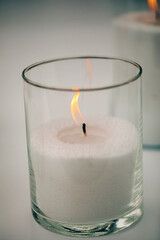 candle in the glass