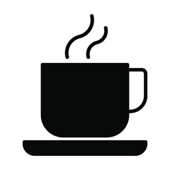 hot coffee cup icon vector