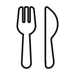 restaurant fork and knife icon vector