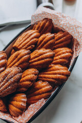 Shortbread cookies in a bowl