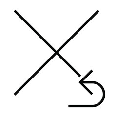 close sign return icon vector