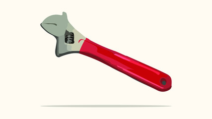 illustration of a large wrench with a red handle