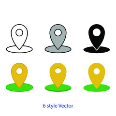 map marker icon vector