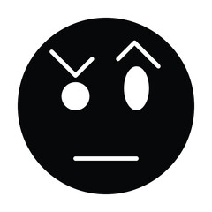 sad, happy, moody, surprised, angry, smile emoticon smiley icon vector