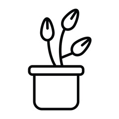 flower plant icon vector