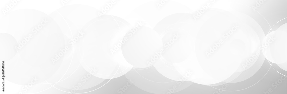 Poster abstract gray white background. 3d sphere pattern. glowing circles. round shapes. neutral calm vecto
