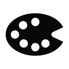 Fototapeta premium pallet painting utensil icon vector