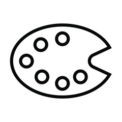 pallet painting utensil icon vector