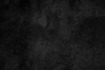 Close up retro plain dark black cement & concrete wall background texture for show or advertise or...