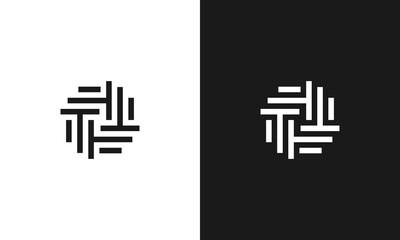 Hexagon group initials T initials vector design logo - obrazy, fototapety, plakaty
