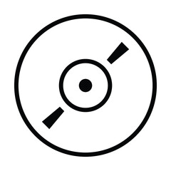 optical disk icon vector