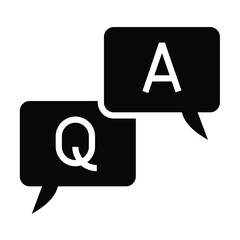 questions answers chat bubble icon vector