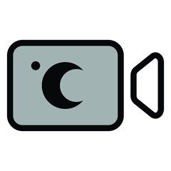 video conference icon, camera vector