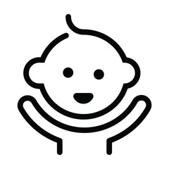 baby icon vector