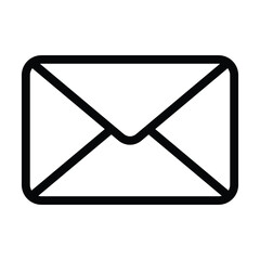 envelope icon, mail message letter vector