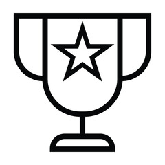 trophy champion icon vector