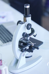 microscope in laboratory
