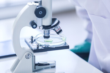 microscope in laboratory