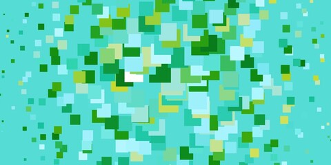 Light Blue, Green vector pattern in square style.