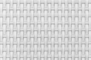 White woven rattan wall pattern and seamless background