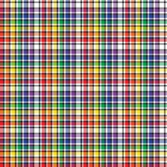 Rainbow Plaid Tartan Checkered Seamless Pattern