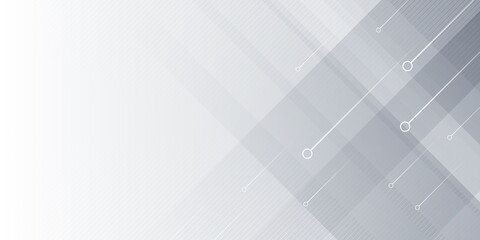 White square shape abstract technology concept Background. Minimal Geometric vector illustration. Grey white abstract background geometry shine and layer element vector for presentation design. 