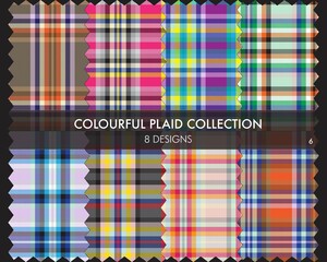 Colourful Plaid textured Seamless Pattern Collection