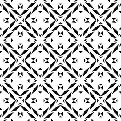 Black and white texture. Abstract seamless geometric pattern.
