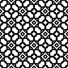 Black and white texture. Abstract seamless geometric pattern.
