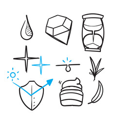 hand drawn Cosmetic Properties and Effects related illustration icon isolated doodle