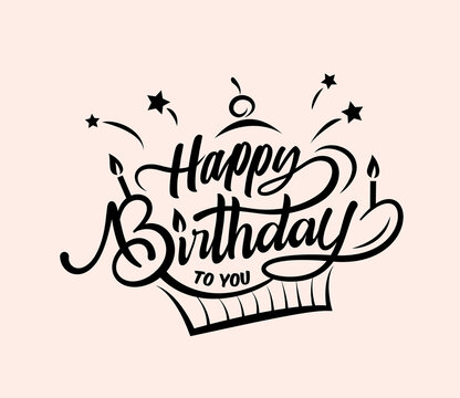 Happy Birthday typography vector design for greeting cards and poster
