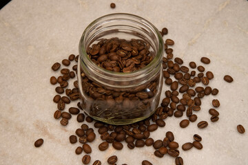 coffee beans and scoop