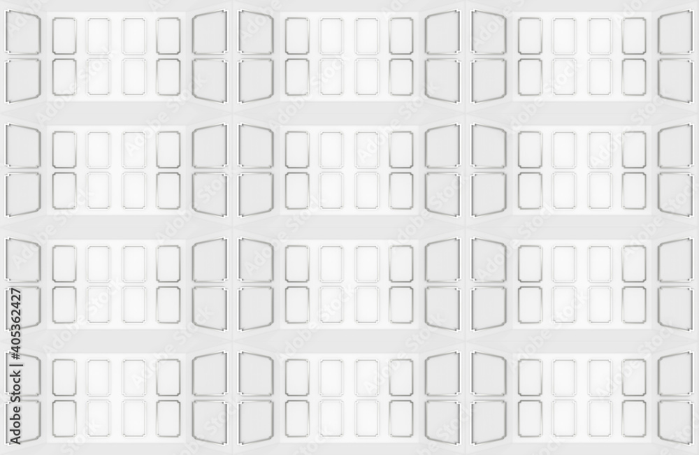 Poster 3d rendering. seamless modern gray pattern tile design wall texture background.