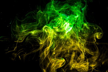 Fototapeta premium Colored smoke on black background