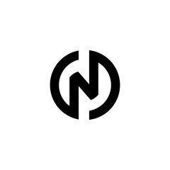Letter N logo design template