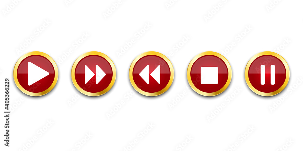 Aufkleber stream interface. live button. symbol, sign. play button icon vector illustration. web design. stock