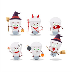 Halloween expression emoticons with cartoon character of led