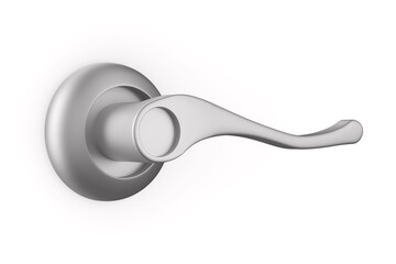 door handle on white background. Isolated 3D illustration