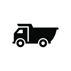 Dump truck icon vector graphic illustration