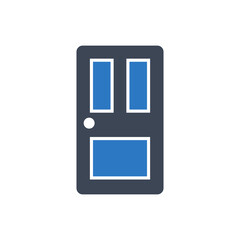 Door icon vector graphic illustration