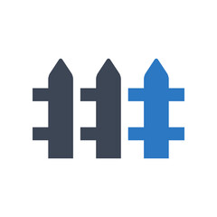 Fence icon vector graphic illustration