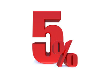 5 Percent off 3d Sign on White Background, Special Offer 5% Discount Tag, Sale Up to 5 Percent Off,big offer, Sale, Special Offer Label, Sticker, Tag, Banner, Advertising, offer Icon