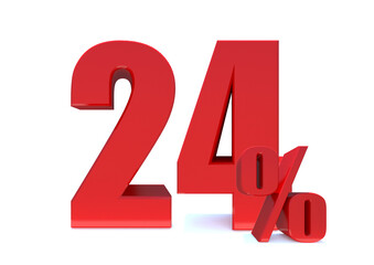 24 Percent off 3d Sign on White Background, Special Offer 24% Discount Tag, Sale Up to 24 Percent Off,big offer, Sale, Special Offer Label, Sticker, Tag, Banner, Advertising, offer Icon