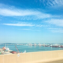 blue, sea, cloud, sky, city