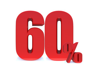 60 Percent off 3d Sign on White Background, Special Offer 60% Discount Tag, Sale Up to 60 Percent Off,big offer, Sale, Special Offer Label, Sticker, Tag, Banner, Advertising, offer Icon
